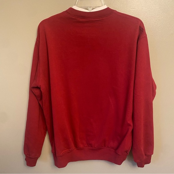 Trilllogy Fall studded  Snowman Winter Grandma Crew Pullover Sweatshirt Large - Picture 6 of 10